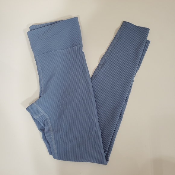 NWT Heroione Sport Powder Blue Ribbed Revive Leggings XS - Picture 10 of 10